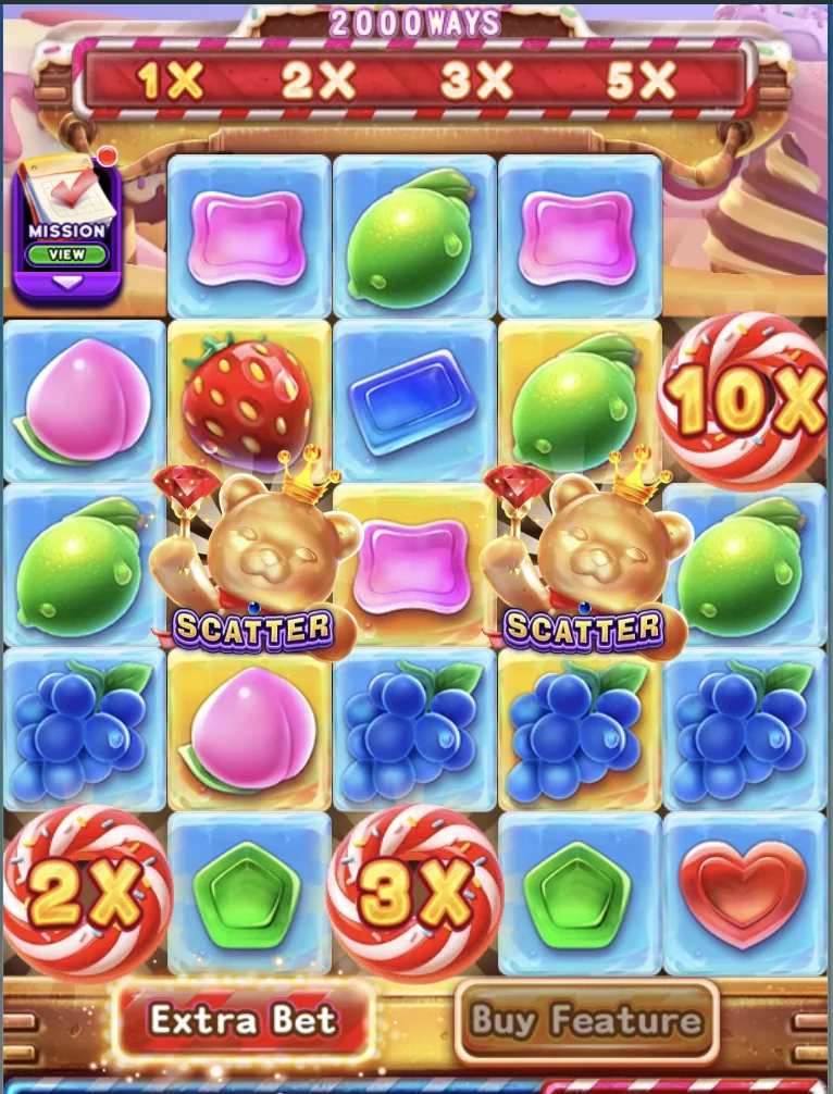 Sugar Bang Bang Plus gameplay with Extra Bet and multiplier values