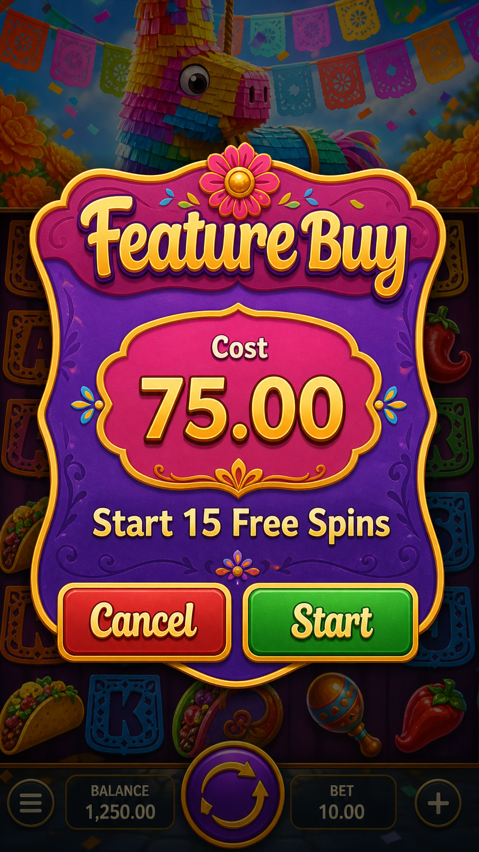 Pinata Wins Feature Buy confirmation screen